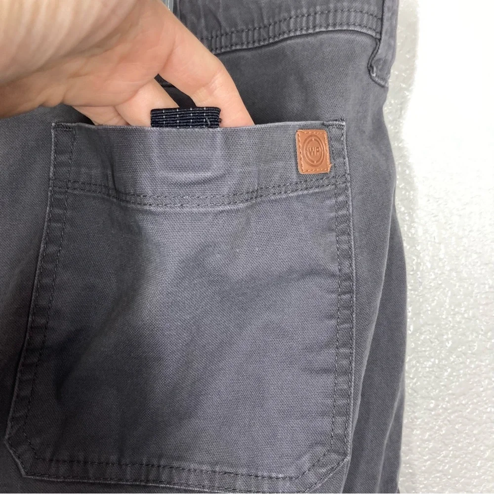 WP Weatherproof Cargo Hiking Pants Gray 40x32 Cotton Spandex Velcro Pockets